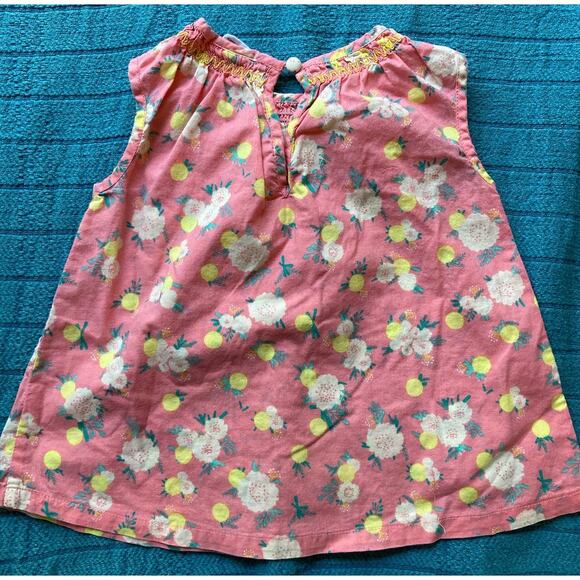 EGG Two Piece Baby Set ~ Pink Flowers & Lemons Print Bloomers & Top Sz 12 mo - Picture 3 of 7
